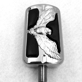 SMT-Eagle Hawk Emblem Chrome Compatible With 1987-2014 DYNA V-ROD CVO SOFTAIL Shifter Peg PEDAL [B013T6NQAM]