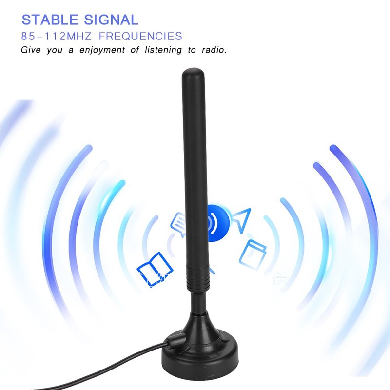 Fosa Home 25dB High Gain FM Radio Antenna Low Floor