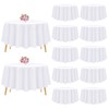 12 Pack White Round Tablecloth-120 Inch White Table Cloth Polyester