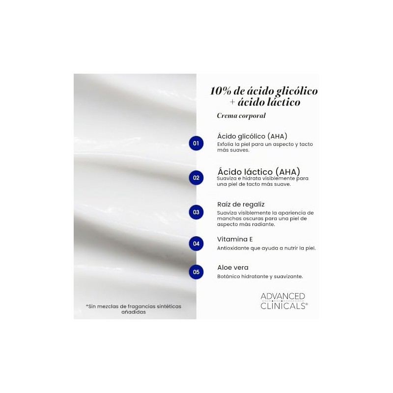 Advanced Clinicals- Loción corporal exfoliante con retinol + 10% de