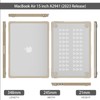 Mektron 2025/2024/2023 Heavy Duty Case for MacBook Air 15 inch