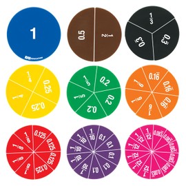 EAI Education Double-Sided Fraction/Decimal Circles - Set of 51