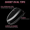 Nagel Tips für Gelnägel Oval Nageltips Nail Tip 500 Stücke