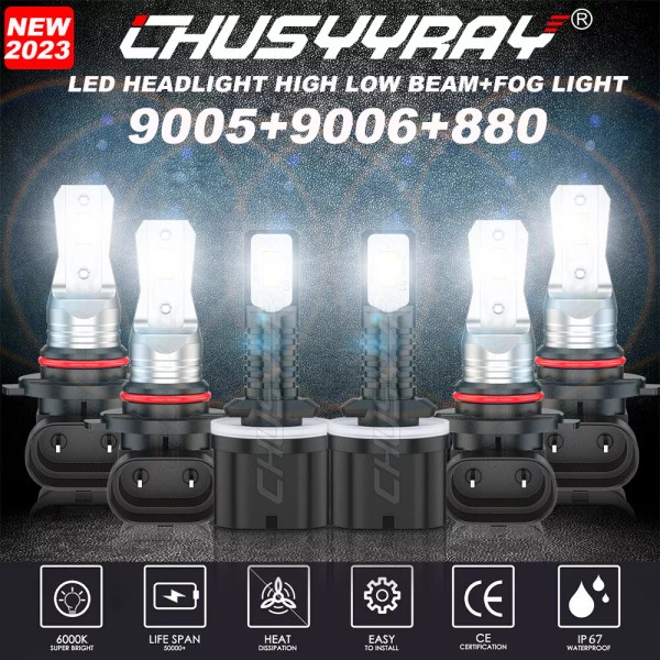 CHUSYYRAY Para For GMC Yukon Denali 2004-2005 Faros LED Hi-Lo