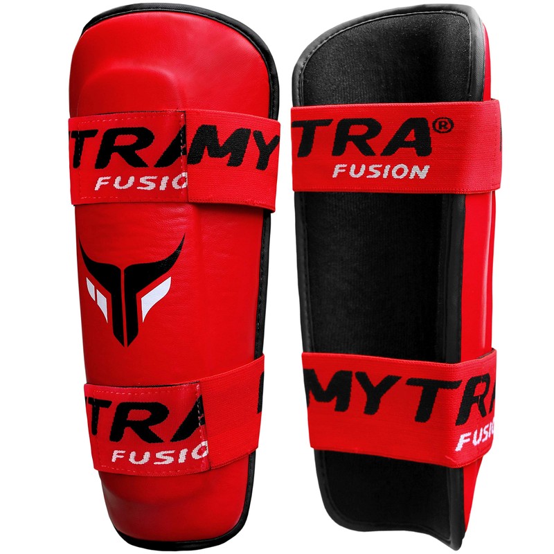 Mytra Fusion Shin Pads (Red, S/M)