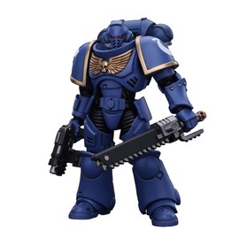 JOYTOY Action Figure 1/18 Warhammer 40,000 Space Marines Ultramarines Outriders Brother Catonus Collection Model Birthday Gifts 4.8 Inches