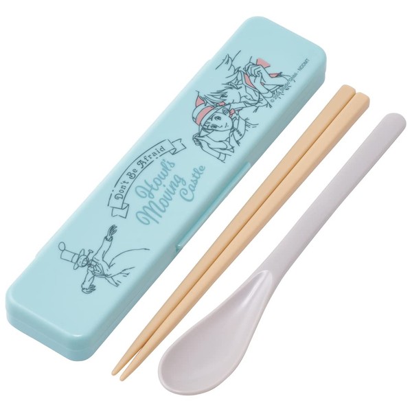Skater CCS3SAAG-A Howl's Moving Castle Chopsticks & Spoon Set, 7.1 inches (18 cm), Antibacterial for Adults, Made in Japan