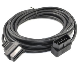 OLLGEN 5M/16.4ft OBD II Cable OBD2 16 Pin Right/Left Angle Male to Female OBD Extenstion Cable for Car Auto Diagnostic Extender Cord Adapter