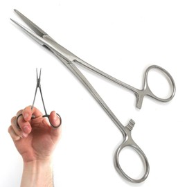 Panther Stainless Steel 4'' 6'' 8'' 10'' 12'' Straight or Curved Unhooking Pliers Line Cutters Sea Fly Carp Fishing Forceps (Straight, 6'')