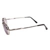 Old School Rectangle Flip Tinted Lens Silver Frame 1.25 Reading