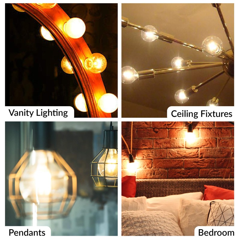 Simba Lighting LED Edison Vintage Vanity Globe Filament G25 (G80)
