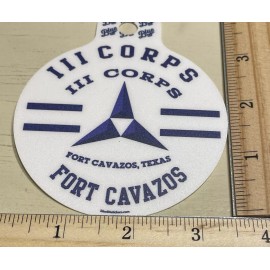 Die Cast Decal - III Corps - Fort Cavazos, TX - Outdoor / Scrapbook - Upgraded