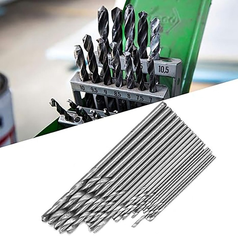 Mini Micro Drill Bit Set,20 PCS 0.3-1.6mm Shank Twist Drill