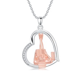 Qyvit Book Necklace Sterling Silver Reading Pendant Graduation Book Jewelry Gift for Women