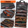 WELKINLAND Heavy-Duty Waxed Canvas Tool Roll, 7-Pockets Tool Wrap Roll,