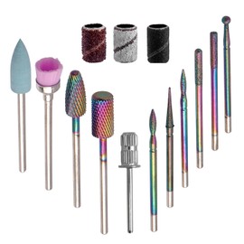 Treki Nail Drill Bit Set, 75pcs Nail Sanding Bands (80 Grit 120 Grit 180 Grit)+1pc 3/32" Mandrel Bit + 10pcs Mini Nail Bits for Nail Drill Home Salon Manicure Pedicure Remove Cuticle Tools for Acrylic