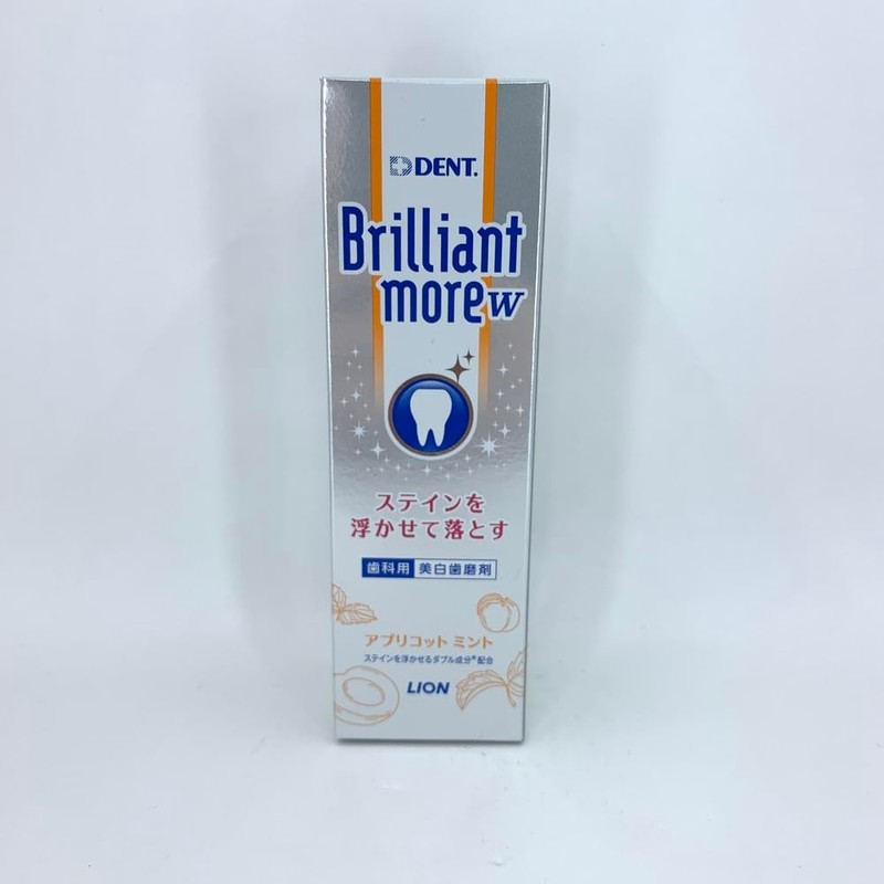 Lion Dental Paste, Dent Health, Brilliant More Double, Apricot, 3.2