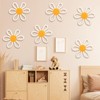 Zeyune 6 Pcs Boho Daisy Flower Wall Art Decor Boho