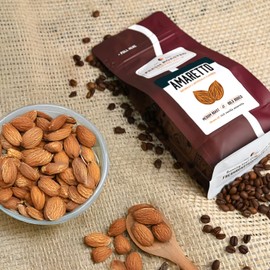 Fresh Roasted Coffee, Amaretto Flavored Coffee, 12 oz, Medium Roast, Kosher, Whole Bean