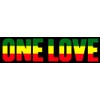 "One Love" - Rasta - Reggae Magnetic Bumper Sticker/Decal Magnet (9.25" X 2.25")