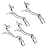 4PCS Cutlery Rest Silver Chopstick Stand Electroplated Polished Zinc Alloy