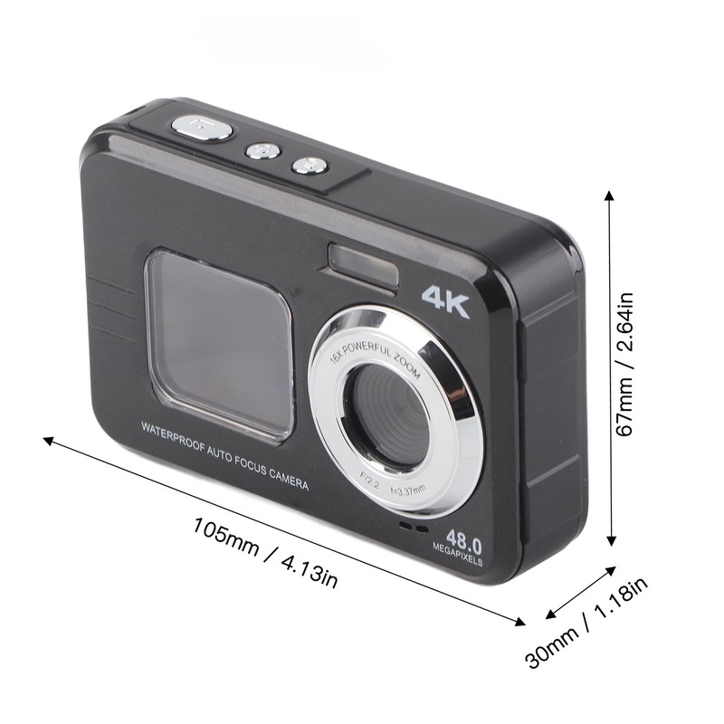 Underwater Camera 48MP 4K Video Output 16X Digital Zoom Anti