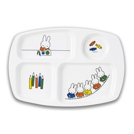 Kanto Plastic Industries Miffy Square Lunch Plate, Length 11.0 inches (28 cm), CM-20FT