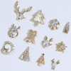 HNUIX Gold Nail Charms - Multi Shape, Zircon Jewelry, Christmas,