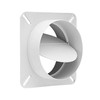 Deflecto Plastic Dryer Vent Draft Blocker, 4" Diameter, White (BD04)