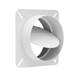 Deflecto Plastic Dryer Vent Draft Blocker, 4" Diameter, White (BD04)