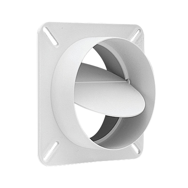 Deflecto Plastic Dryer Vent Draft Blocker, 4" Diameter, White (BD04)