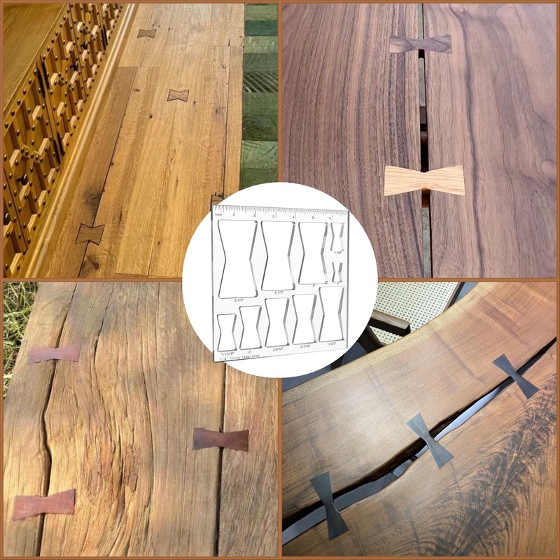 10 in 1 Butterfly Inlay Template,Router Template for Woodworking,Decorative Wood