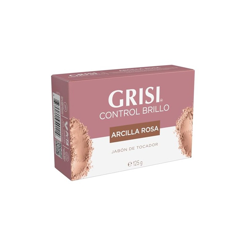 GRISI, Jabón de tocador Arcilla Rosa, control brillo Jabón en
