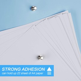 TRAYBRAY Pack of 24 Magnets, N52 Metal Magnets 12 x 16 mm - Stainless Steel Cone Magnets Fridge Magnets for Magnetic Board, Whiteboard, Pin Board