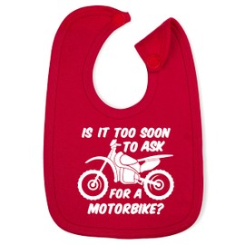 Hippowarehouse is it Too Soon to Ask for a Motorbike? Cotton Baby Nursing bib Boys Girls 35cmx22cm