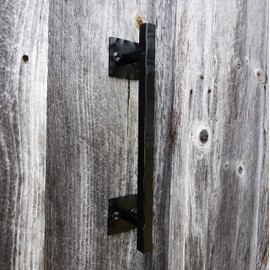 Hearth Creek 12" Rustic Black Barn Door Handle Pull for DIY Sliding Barn Door Hardware
