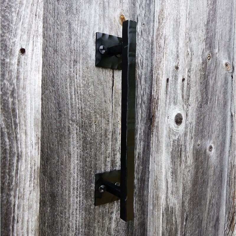 Hearth Creek 12" Rustic Black Barn Door Handle Pull for