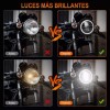 Faro Moto Universal 7 Pulgadas Led Alto Brillo Con Carcasa