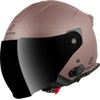 Bogotto H586 BT Solid Bluetooth Jet Helmet, Matte Brown, L