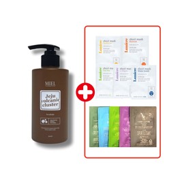 Miel Jeju Volcanic Cleansing Foam 500ml Large Capacity (All-in-one Foam Pore Exfoliation) 10 Esthetic Sample Papers / 미엘 제주 화산송이 클렌징폼500ml 대용량 (올인원폼 모공 각질정리) 에스테틱 샘플지10종