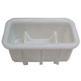 GN LTD Cheese and Yogurt Making Cheese Mould No.38 – Rectangular Pan for Hard & Semi-Hard Cheeses, 2kg Capacity, Dairythene Plastic, Draining Holes & Feet for Air Circulation - 230mm x 100mm x 105mm