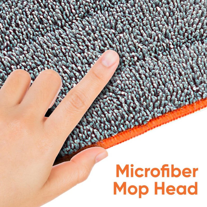 Superio Self-Wringing Microfiber Cleaning Mop, Hands-Free Miracle Flat Mop with