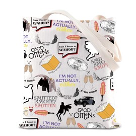 G-Omens Merchandise Comedy TV Gift Crowley and Aziraphale Wings Makeup Bag G-Omens TV Show Gift (Smitten T UK)