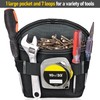 SOGCASE Tool Pouch Nails Screws Bag with Belt Clip (XL,