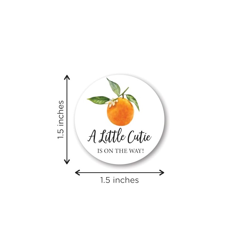 1.5" Round - A Little Cutie is On The Way