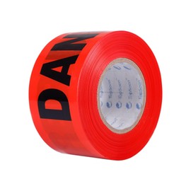 TopSoon Red Danger Tape Roll Do Not Enter Barricade Tape 3-Inch by 300-Feet, Premium Construction Tape Red Color Caution Tape Safety Barrier Tape