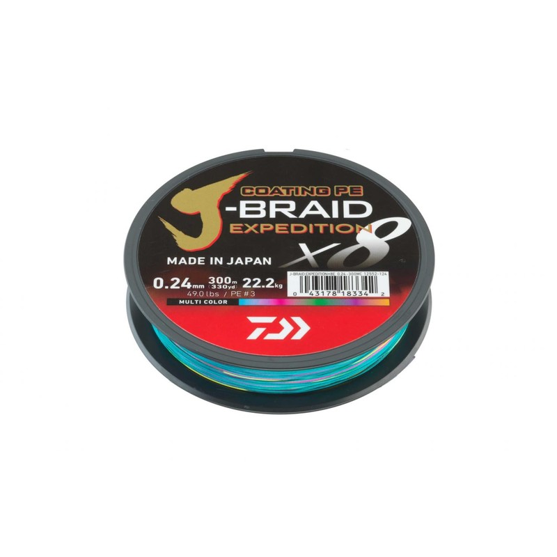 DAIWA J-Braid Expedition X8E, 0.16 mm, 9.8 kg/21.6 lbs, 300
