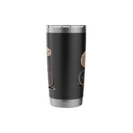 Capybara Cycling With Helmet On Bike Stainless Steel Insulated Tumbler