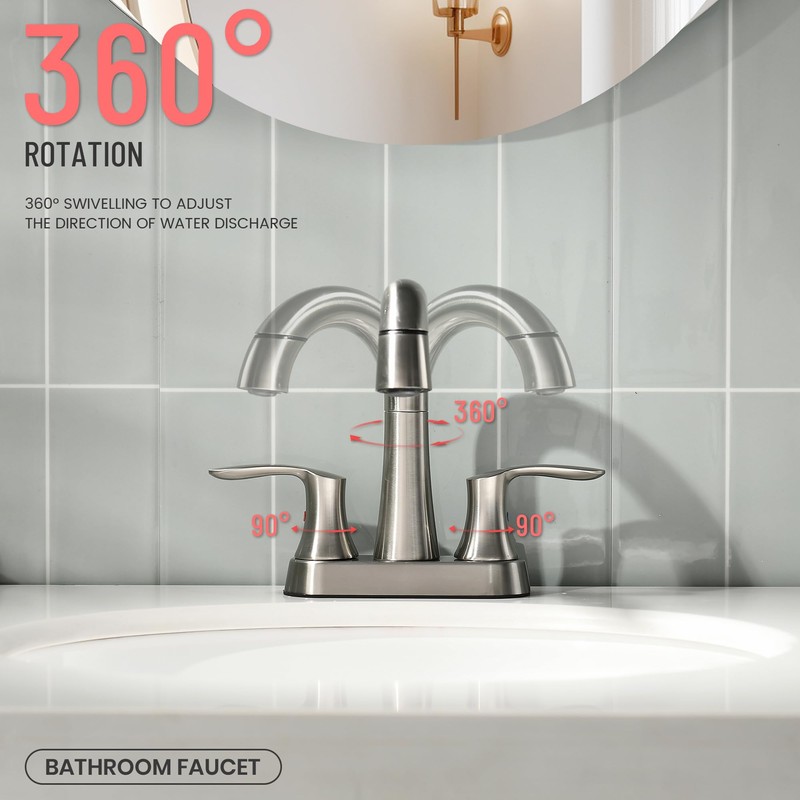 FROPO Bathroom Faucet with Pull Out Sprayer, 4 Inch 3