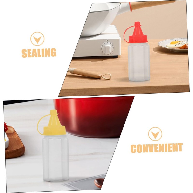 ABOOFAN 8pcs Mini Squeeze Bottles Reusable Leak Condiment Containers for